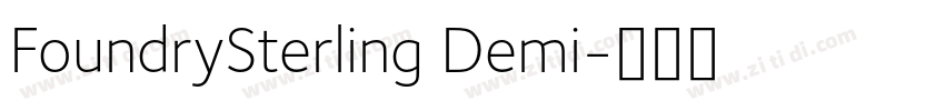 FoundrySterling Demi字体转换